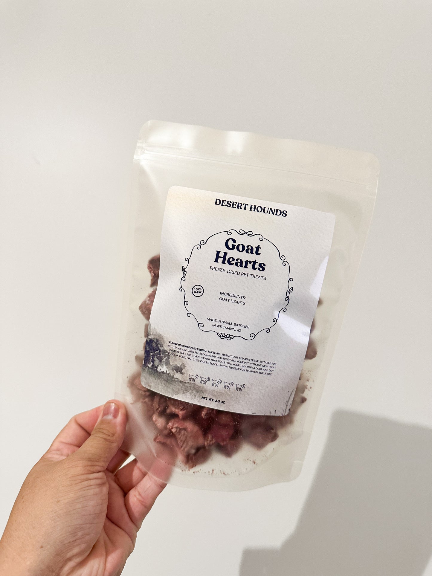 Freeze Dried Goat Hearts