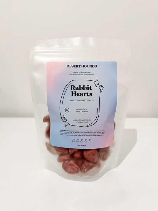 Freeze Dried Rabbit Hearts